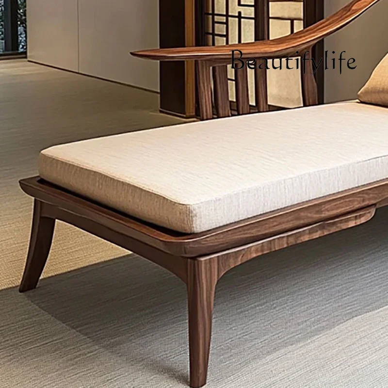 North American black walnut ash wood chaise longue new Chinese zen sofa office lounge chair
North American black walnut ash wood chaise longue new Chinese zen sofa office lounge chair