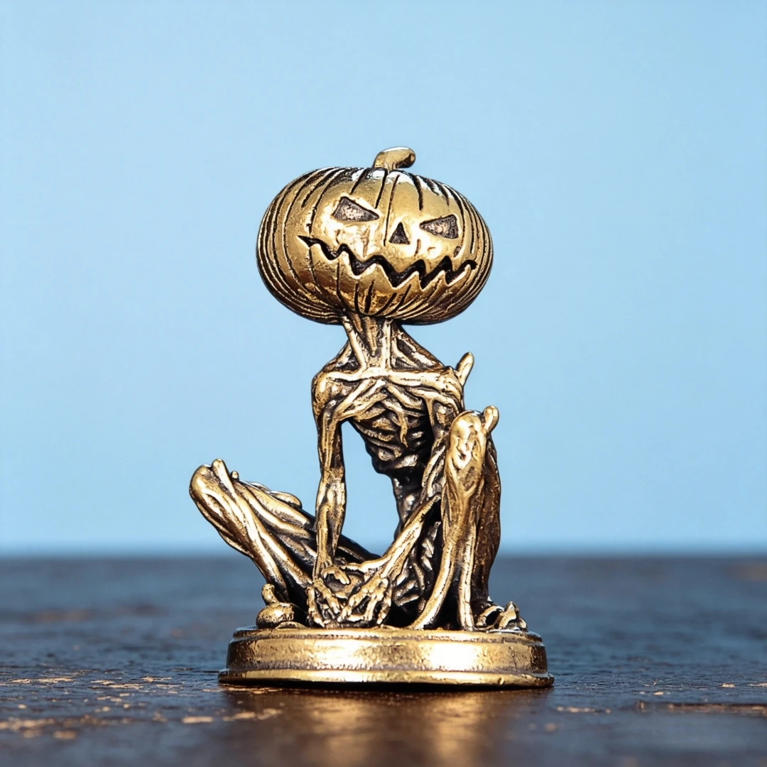 Brass Pumpkin Skeleton Figurine Halloween Mini Statue for Desk Tea Pet Decoration Home Decor Ornament
Brass Pumpkin Skeleton Figurine Halloween Mini Statue for Desk Tea Pet Decoration Home Decor Ornament