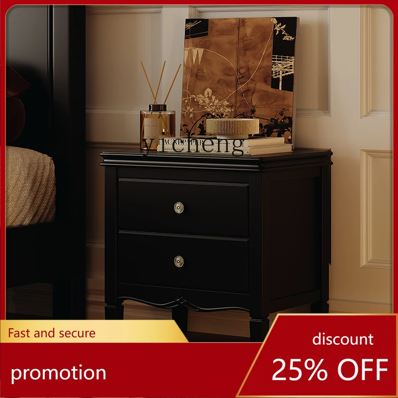 CZ Vintage Solid Wood Nightstand Black Bedside Storage Cabinet
CZ Vintage Solid Wood Nightstand Black Bedside Storage Cabinet