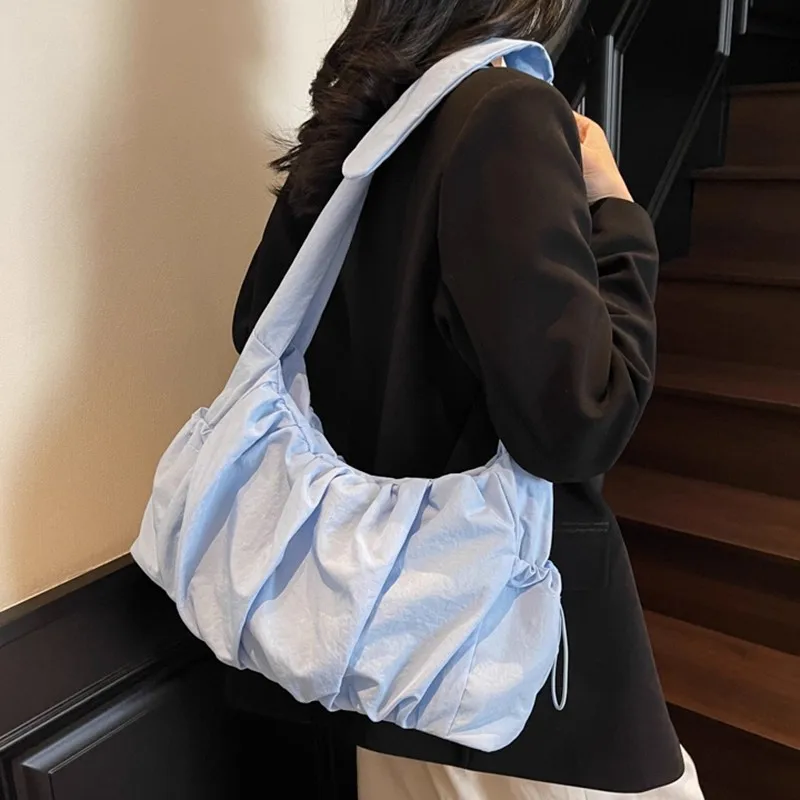 Sweet Cute Pleated Tote Bag Women Canvas Large Capacity Drawstring Shoulder Bag Ladies Casual Everyday Commute Underarm Bag 2025
Sweet Cute Pleated Tote Bag Women Canvas Large Capacity Drawstring Shoulder Bag Ladies Casual Everyday Commute Underarm Bag 2025