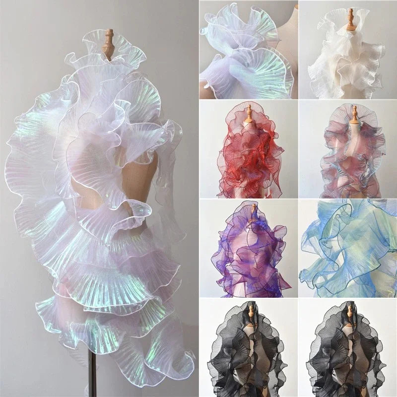 Large lace accessories organza ruffle pleated wedding dress wedding decoration childrens clothing fabric
Large lace accessories organza ruffle pleated wedding dress wedding decoration childrens clothing fabric