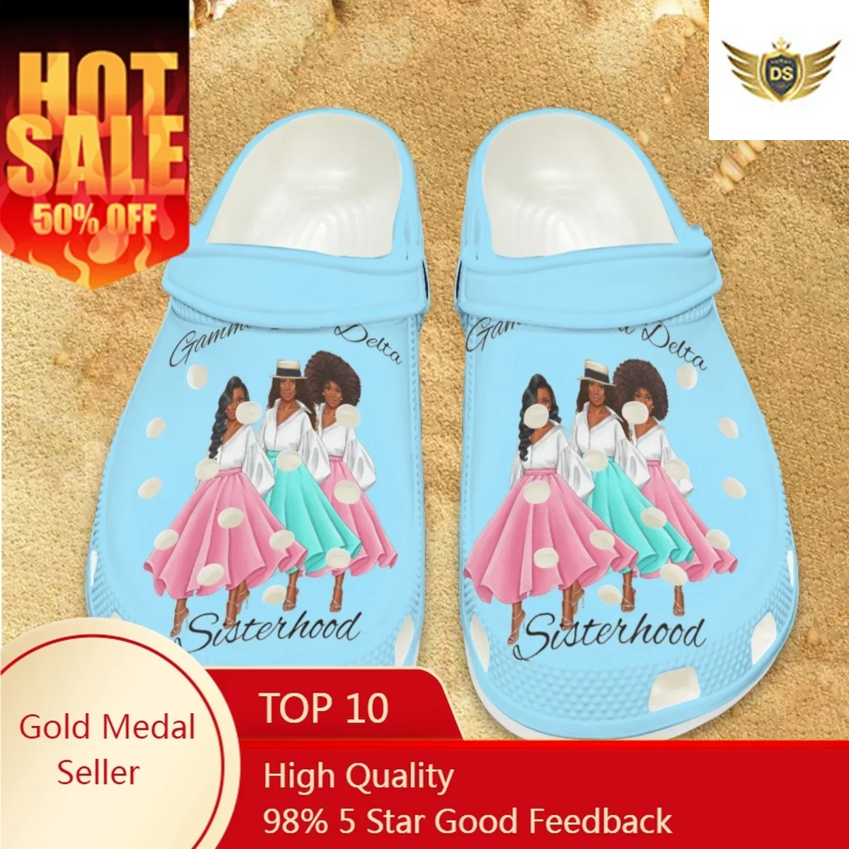 Gamma Phi Delta Sisterhood Non-Slip Slippers Female Summer Breathable Hole Sandals Fashion Casual Women's Flats Slides Couple
Gamma Phi Delta Sisterhood Non-Slip Slippers Female Summer Breathable Hole Sandals Fashion Casual Women's Flats Slides Couple