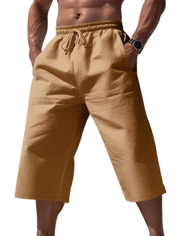 New Men's Cotton Linen Shorts Pants Male Summer Breathable Solid Color Linen Trousers Fitness Streetwea
New Men's Cotton Linen Shorts Pants Male Summer Breathable Solid Color Linen Trousers Fitness Streetwea