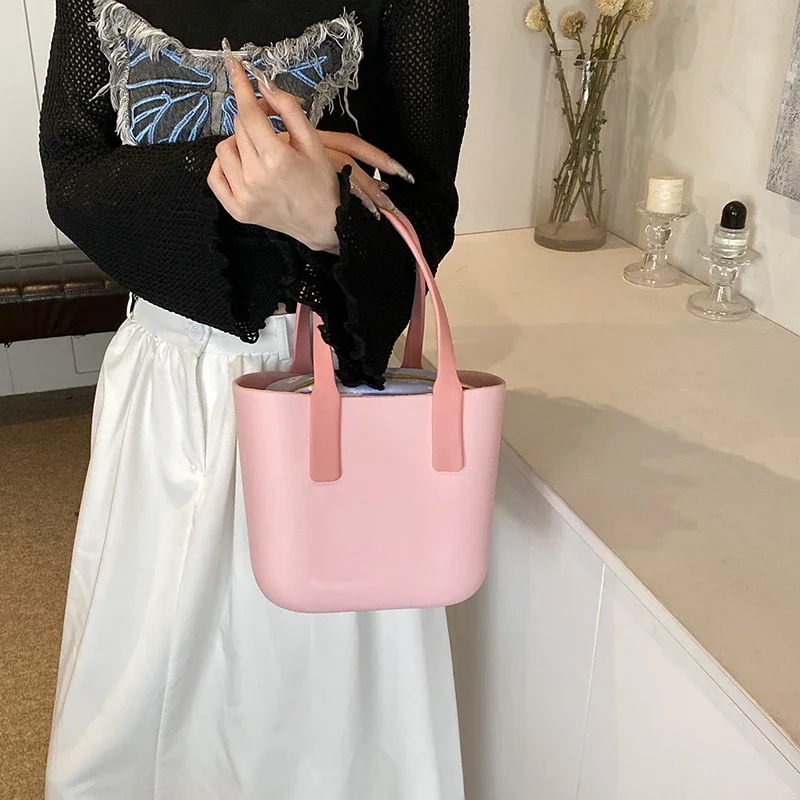 Women Portable Basket Bag Contrast Color Outdoor Shopping Bag Fashion Top Handle Bag Female Handbag with Liner Purse
Women Portable Basket Bag Contrast Color Outdoor Shopping Bag Fashion Top Handle Bag Female Handbag with Liner Purse