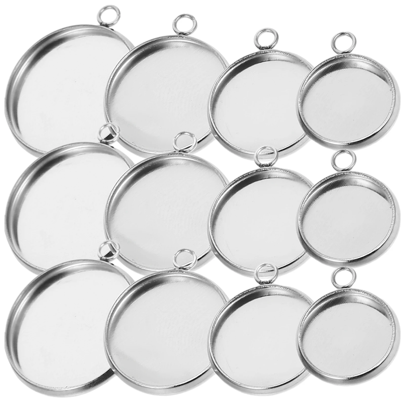 80pcs Stainless Steel Pendant Accessories 10mm 12mm 14mm 16mm Bezel Trays Blanks DIY Jewelry Making Supplies Round Edge
80pcs Stainless Steel Pendant Accessories 10mm 12mm 14mm 16mm Bezel Trays Blanks DIY Jewelry Making Supplies Round Edge