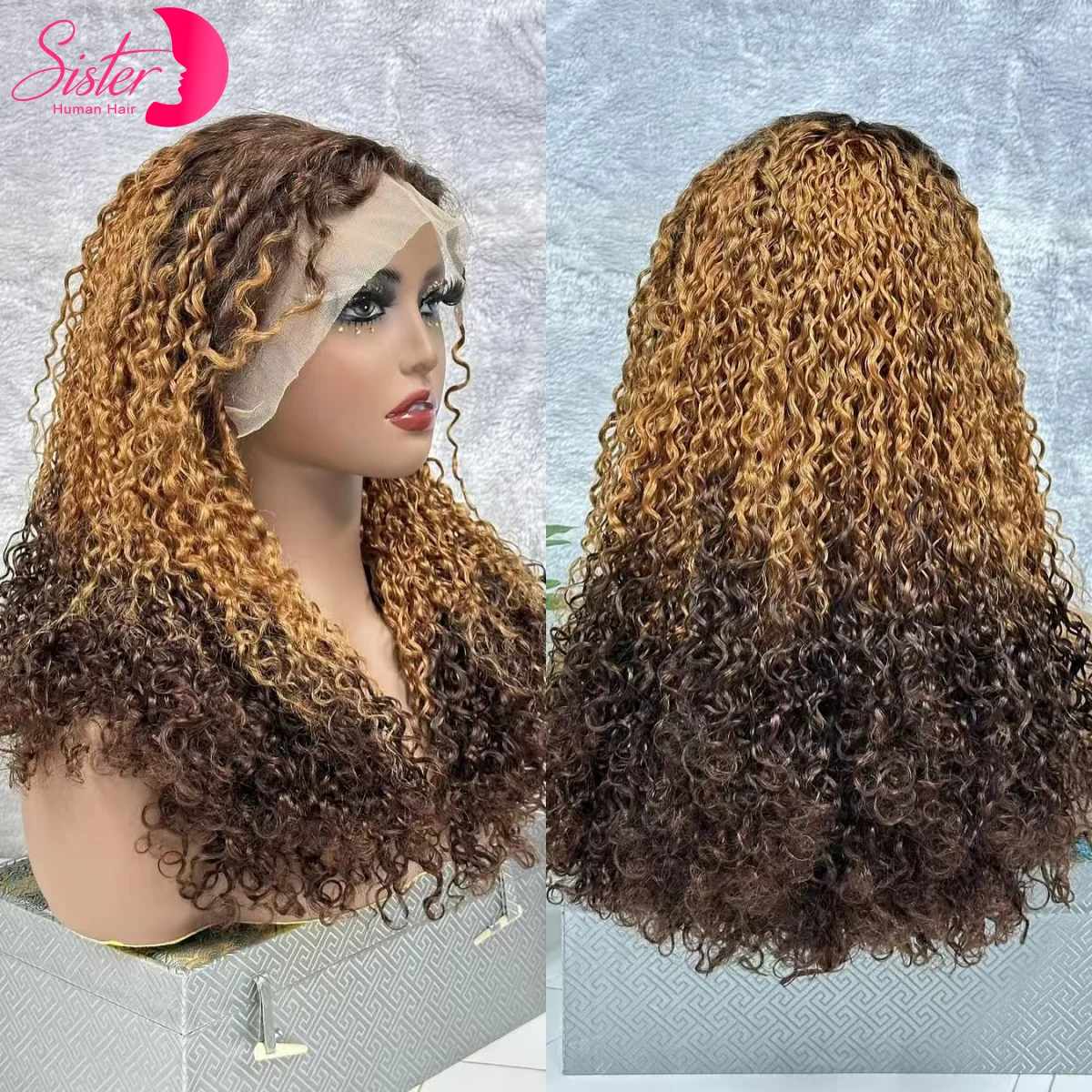 13x4 Lace Frontal Pixie Curly Human Hair Wigs 350% Density Colored Water Wave Raw Burmese Bouncy Curly Hair Wigs for Women
13x4 Lace Frontal Pixie Curly Human Hair Wigs 350% Density Colored Water Wave Raw Burmese Bouncy Curly Hair Wigs for Women
