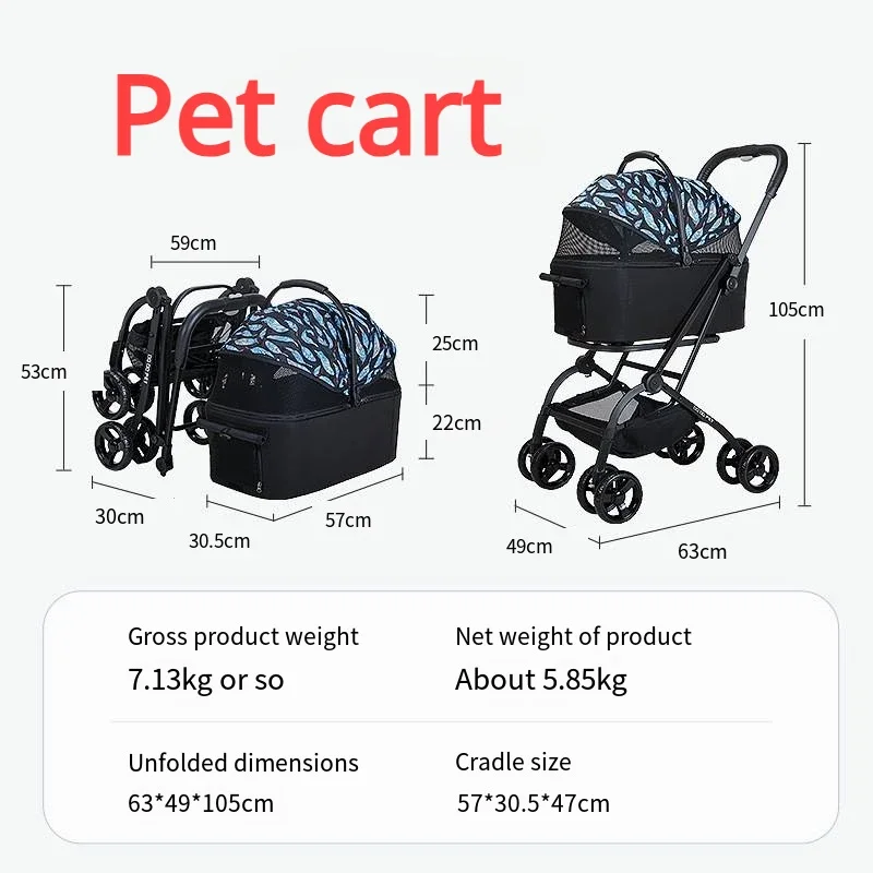 Trolley Bag for Pet Outdoor Pet Cart with High Appearance Value Landscape Separation Portable Foldable Cat Stroller High Quality
Trolley Bag for Pet Outdoor Pet Cart with High Appearance Value Landscape Separation Portable Foldable Cat Stroller High Quality