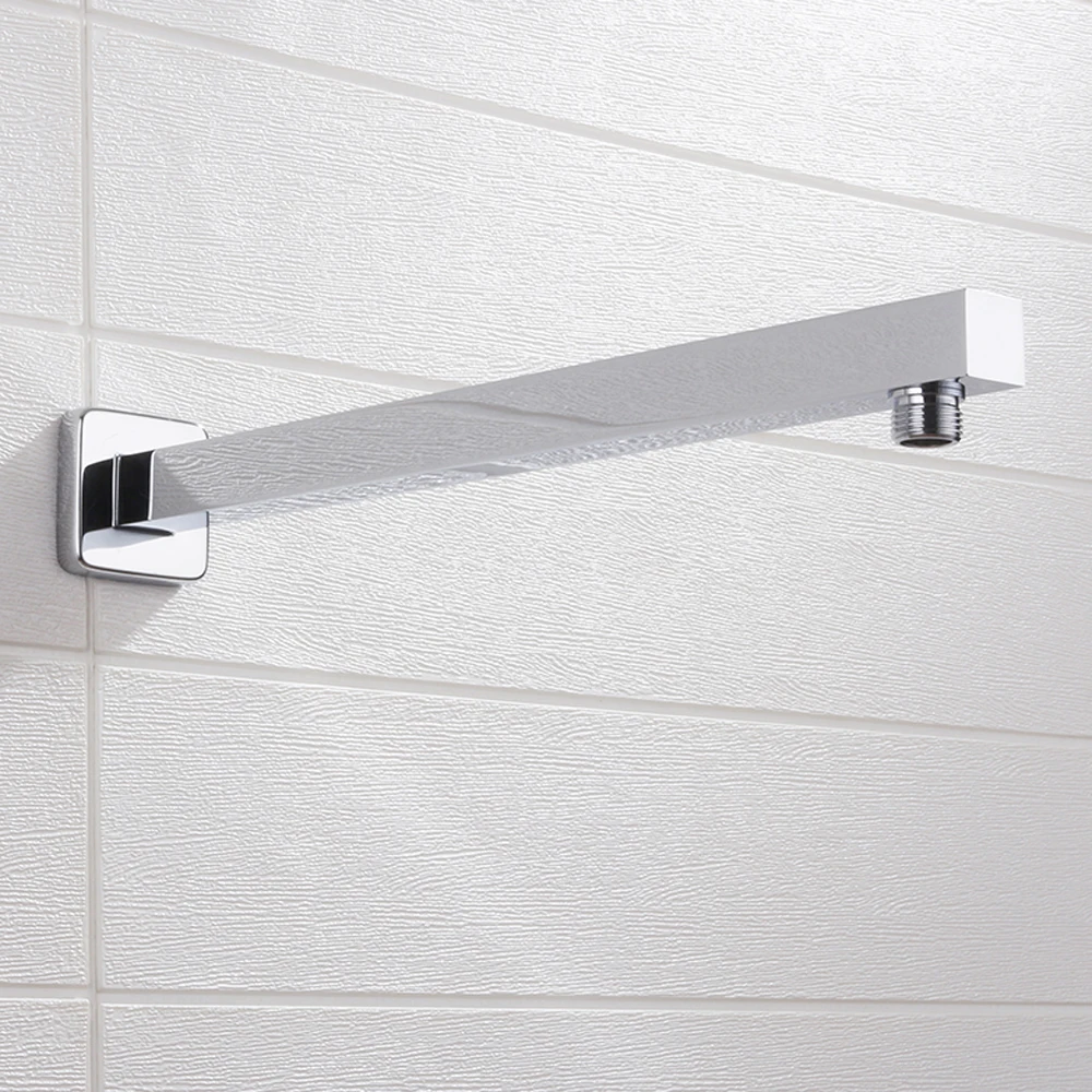 Square Shower Arm Stainless Steel Rainfall Shower Head Extension Pipe, Bathroom Wall Mounted Ceiling Extender Arm, Chrome
Square Shower Arm Stainless Steel Rainfall Shower Head Extension Pipe, Bathroom Wall Mounted Ceiling Extender Arm, Chrome