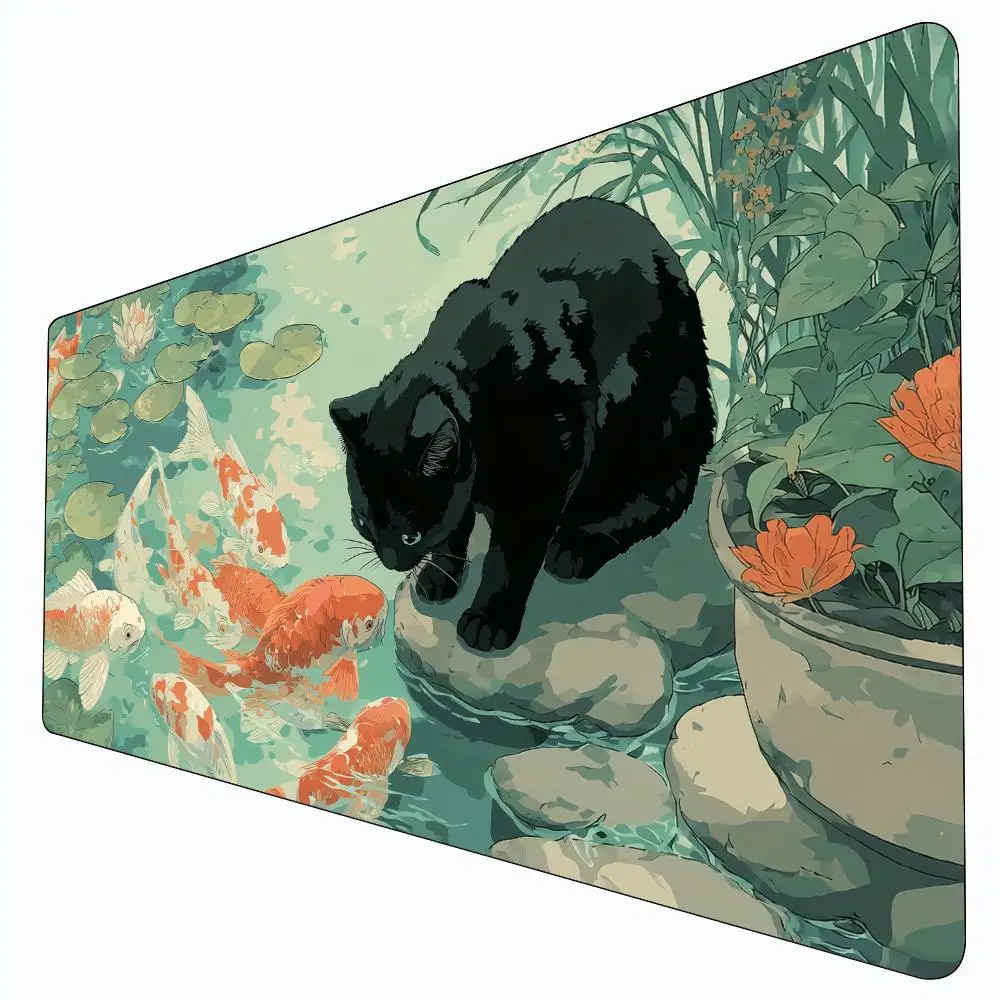 Cute Black Cat and Koi Fish Design MTG Playmat Magic Card Battle Mat Non-Slip Durable 35X60CM Commander playmat tapete magic mtg
Cute Black Cat and Koi Fish Design MTG Playmat Magic Card Battle Mat Non-Slip Durable 35X60CM Commander playmat tapete magic mtg