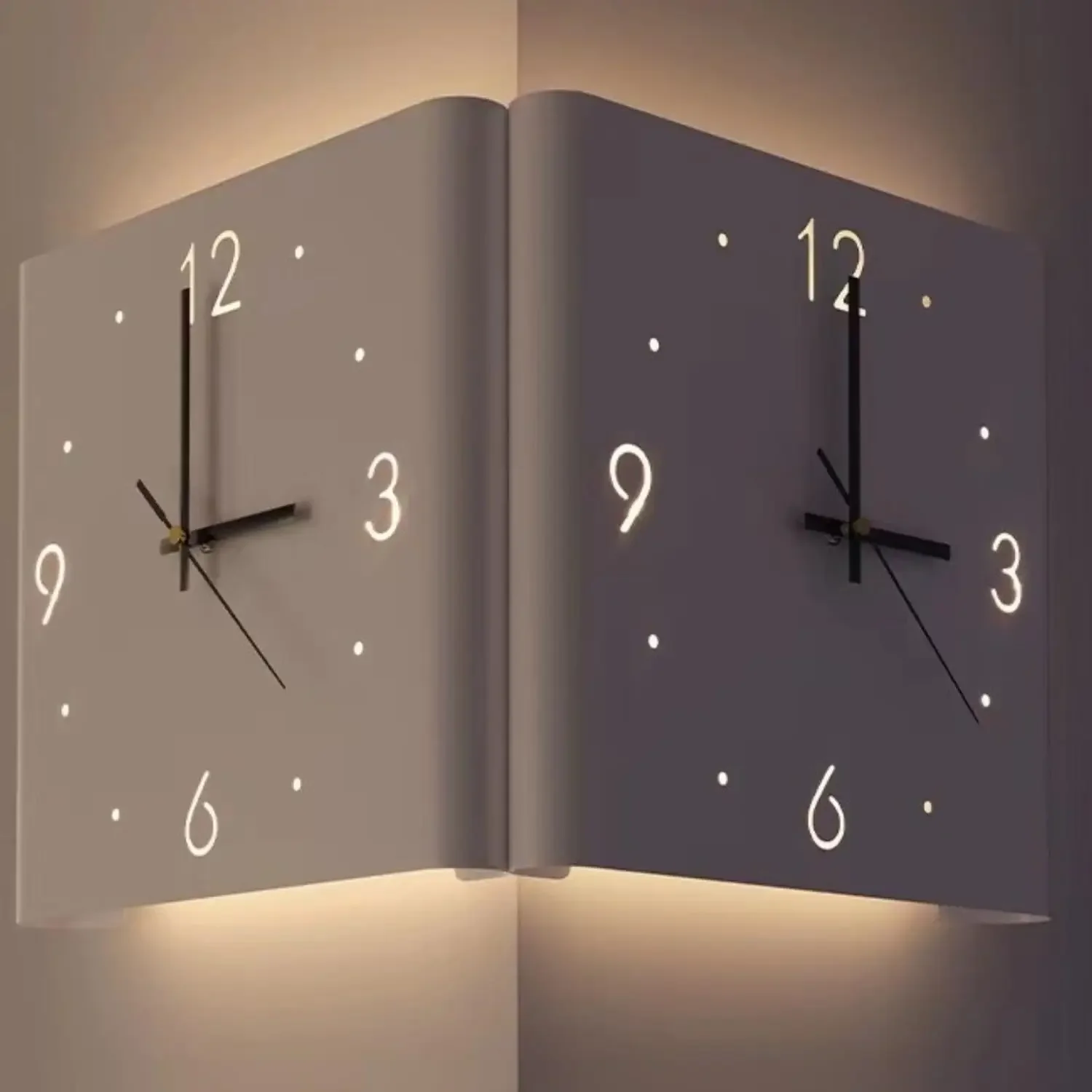 Creative Curved Double-sided Corner Clocks New Style Living Room Wall Clock Arc Double-sided Silent Wall Clock with NIght Light
Creative Curved Double-sided Corner Clocks New Style Living Room Wall Clock Arc Double-sided Silent Wall Clock with NIght Light