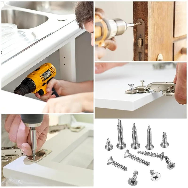 440pcs M4.2 M4.8 Self Tapping Screws Stainless Steel Metal Flat Head Cross Slotted Phillips13-38mm Self-Drilling Screws
440pcs M4.2 M4.8 Self Tapping Screws Stainless Steel Metal Flat Head Cross Slotted Phillips13-38mm Self-Drilling Screws