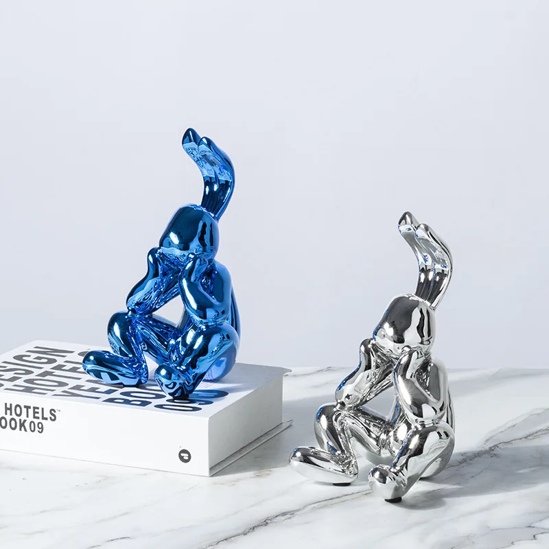 Creative Resin Electroplated Cartoon Rabbit Sculpture Ornaments Living Room Entrance Desktop Crafts Home Decoration Accessories
Creative Resin Electroplated Cartoon Rabbit Sculpture Ornaments Living Room Entrance Desktop Crafts Home Decoration Accessories