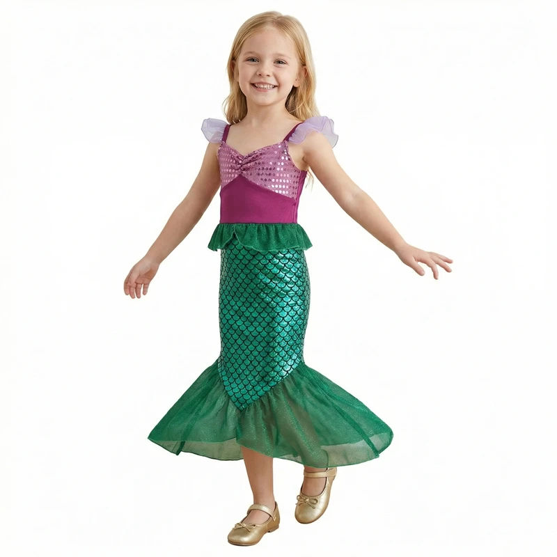 Girl's Fishtail Dress Sequin Green Gown Easter Princess Dress Suitable for Toddler Birthday Performance Wear Wedding Party
Girl's Fishtail Dress Sequin Green Gown Easter Princess Dress Suitable for Toddler Birthday Performance Wear Wedding Party