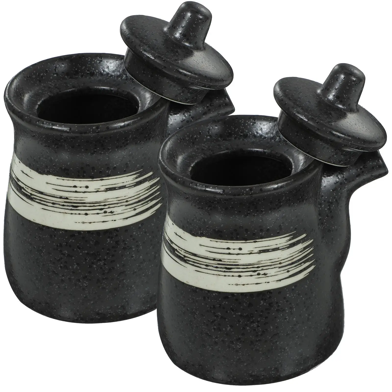 2 Pcs Mustard Soy Sauce Vinegar Bottle White Pot Ceramics Household Oil Jars for Kitchen
2 Pcs Mustard Soy Sauce Vinegar Bottle White Pot Ceramics Household Oil Jars for Kitchen