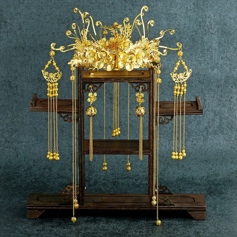 Женская позолоченная корона для волос Феникса, китайские украшения для невесты, древний головной убор, реквизит для свадебной вечеринки
Женская позолоченная корона для волос Феникса, китайские украшения для невесты, древний головной убор, реквизит для свадебной вечеринки