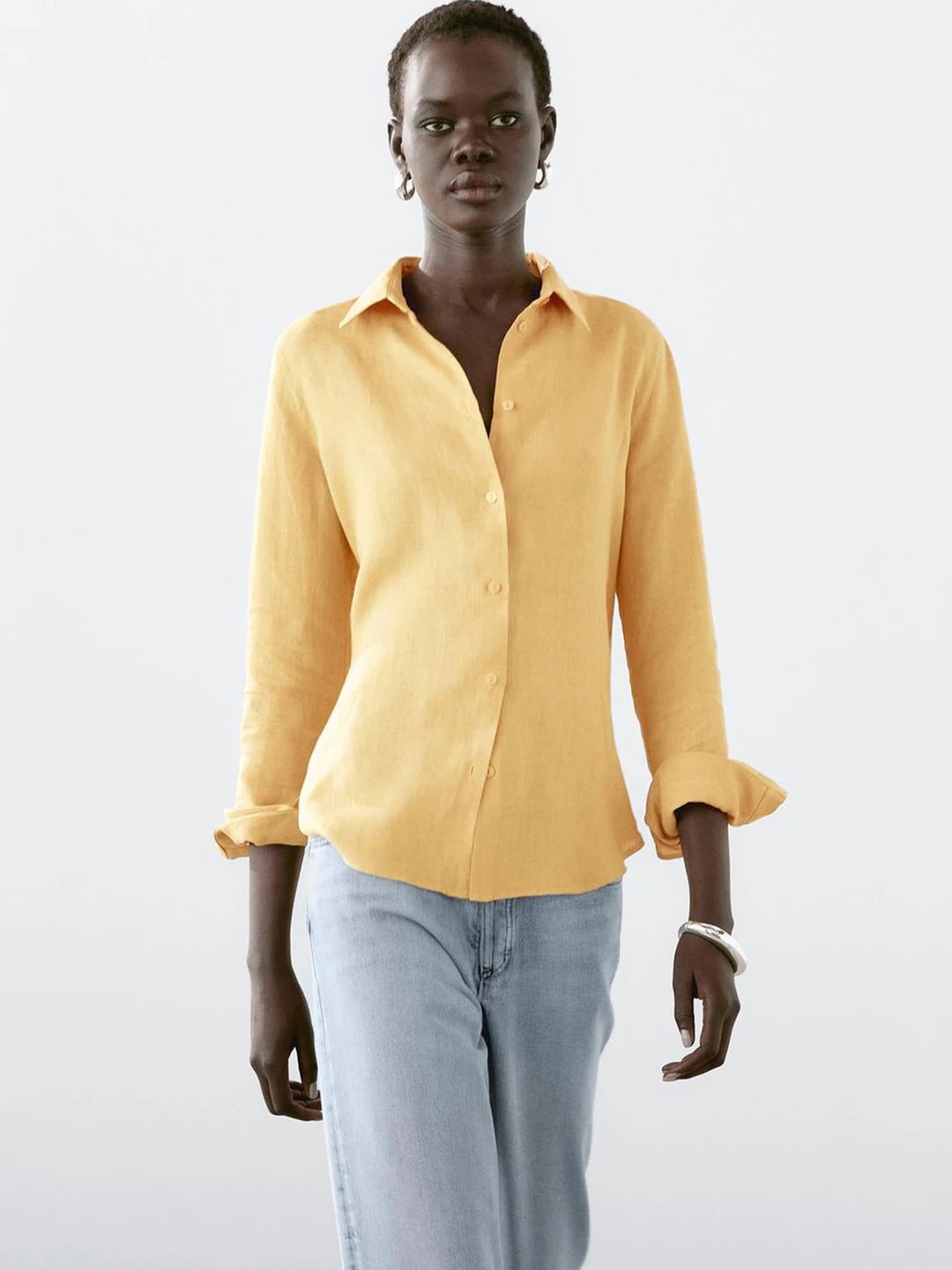 Ele Commuter Sle Lightweight Pure Color Linen Blend Long Sve irt Women's Top Buttoned Closure Regular Fit Summer
Ele Commuter Sle Lightweight Pure Color Linen Blend Long Sve irt Women's Top Buttoned Closure Regular Fit Summer