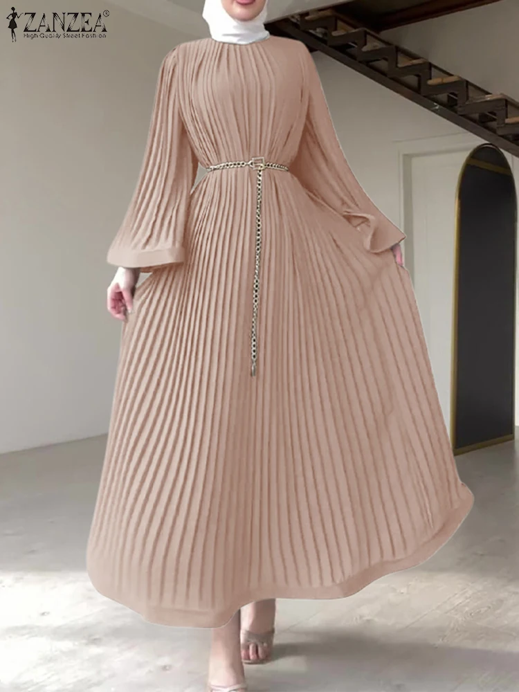 ZANZEA Fashion Muslim Abaya Hijab Dress Autumn Pleated Maxi Dresses Women Elegant Long Sleeve Loose Party Vestidos Turkey Kaftan
ZANZEA Fashion Muslim Abaya Hijab Dress Autumn Pleated Maxi Dresses Women Elegant Long Sleeve Loose Party Vestidos Turkey Kaftan