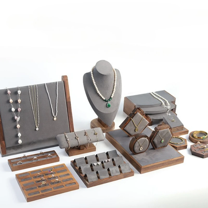 Wood Jewelry Display Holder Bracelet Ring Showcase Organizer Luxury Necklace Earrings Counter Stand Women Jewellery Display Rack
Wood Jewelry Display Holder Bracelet Ring Showcase Organizer Luxury Necklace Earrings Counter Stand Women Jewellery Display Rack