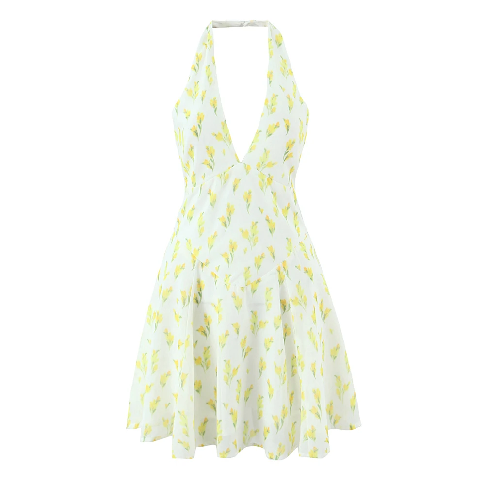 Teen Girls Dress 2025 New Fashion Sweet Floral Print Halterneck Mini Dresses for Girl Chic Ladylike Girl Dress 15-18 Years
Teen Girls Dress 2025 New Fashion Sweet Floral Print Halterneck Mini Dresses for Girl Chic Ladylike Girl Dress 15-18 Years