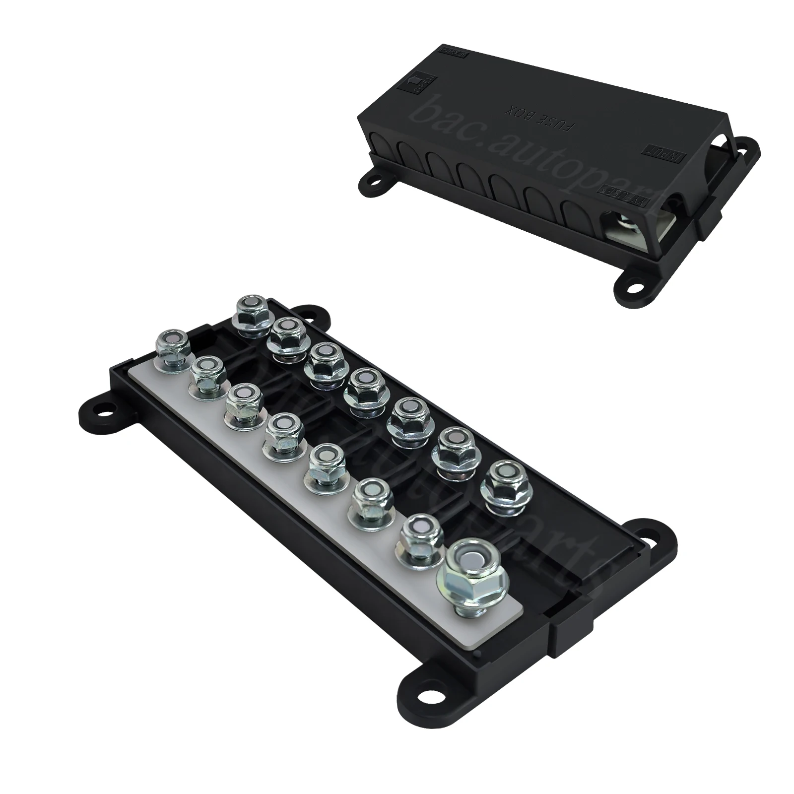7+1 Way MIDI Fuse Holder Block Dual Battery Setup Bolt-On Fuse Box for Car/RV/Boat/Marine Compatible ANS/AFS M6 Heavy Duty
7+1 Way MIDI Fuse Holder Block Dual Battery Setup Bolt-On Fuse Box for Car/RV/Boat/Marine Compatible ANS/AFS M6 Heavy Duty