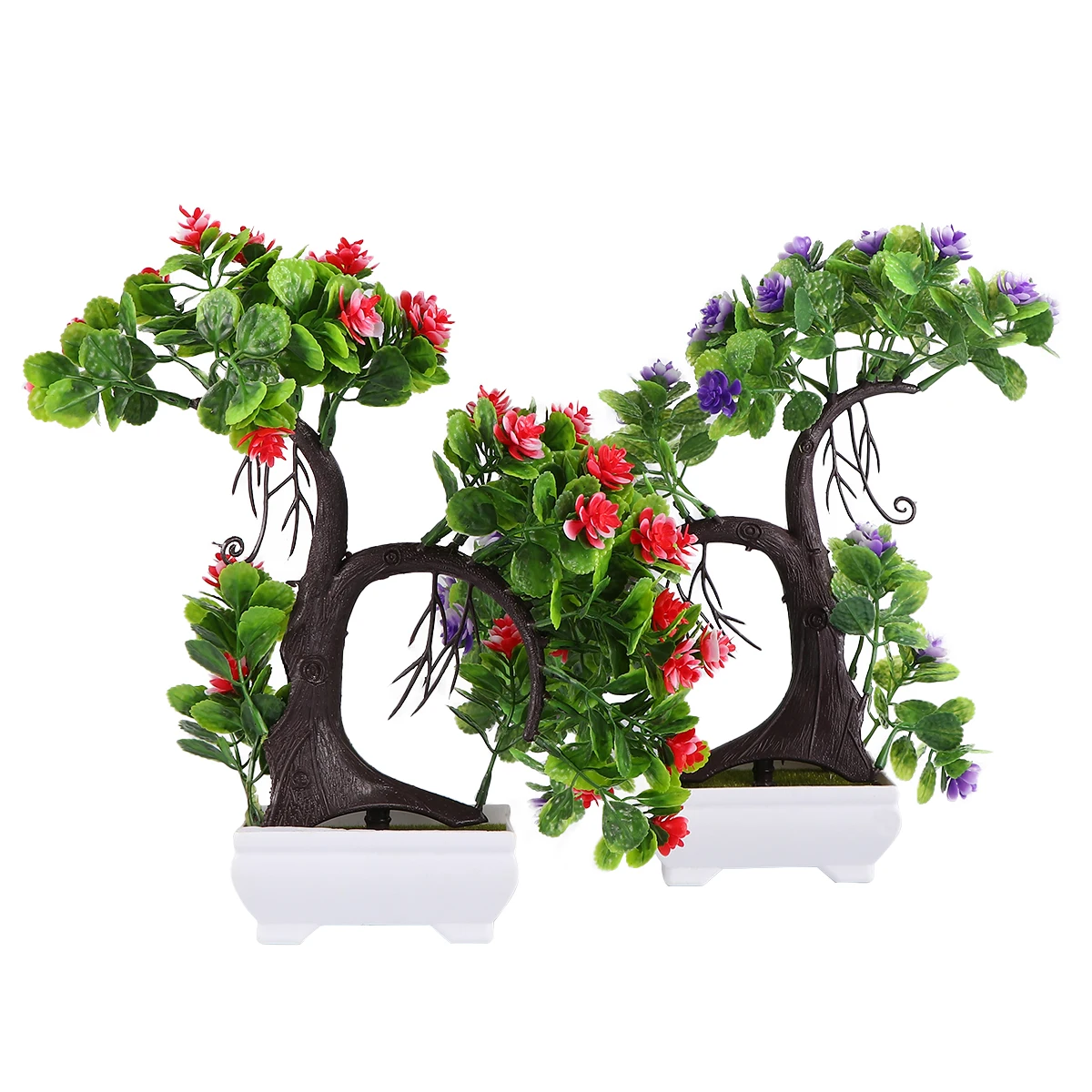 2 pcs Plastic Bonsai Plants Ornaments Artificial Flowers Decorations for Home Office IndoorPotted Plant Lifelike Design Easy
2 pcs Plastic Bonsai Plants Ornaments Artificial Flowers Decorations for Home Office IndoorPotted Plant Lifelike Design Easy