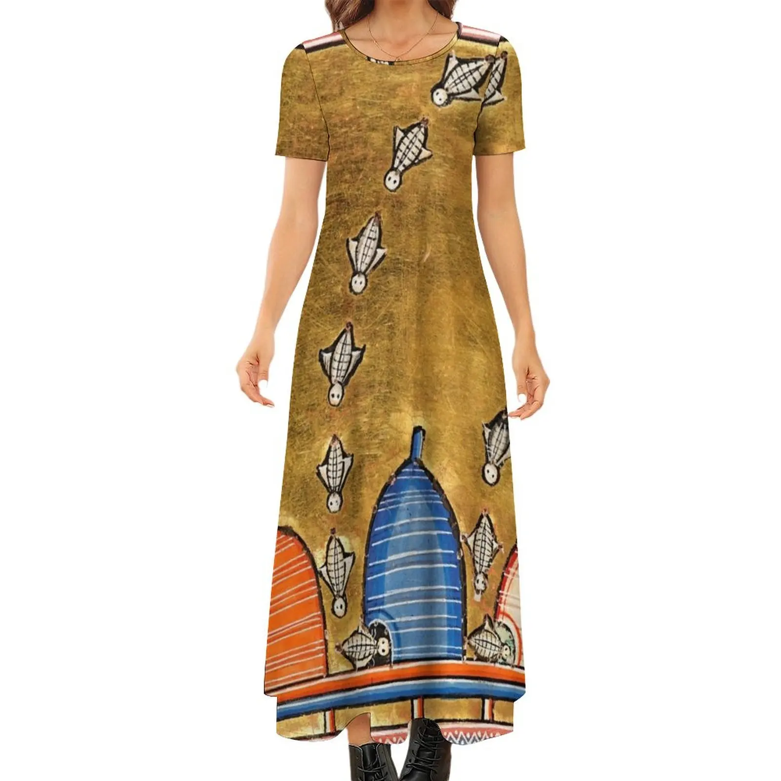 Medieval Honeybees Round Neck Short Sleeve Dress dress korean style summer dress womens 2024
Medieval Honeybees Round Neck Short Sleeve Dress dress korean style summer dress womens 2024