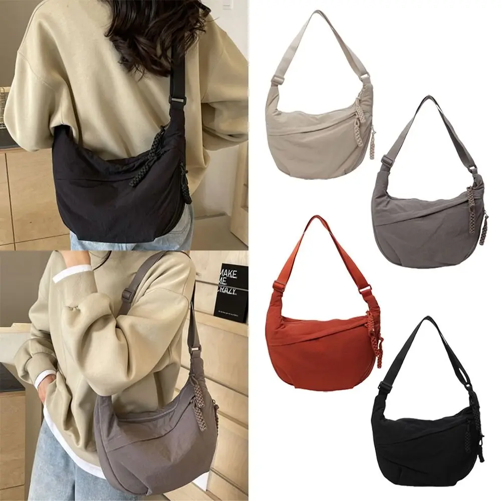 Casual Canvas Crossbody Bags Korean Simplified Lightweight Shoulder Bag Solid Color Large Capacity Dumpling Bag Women
Casual Canvas Crossbody Bags Korean Simplified Lightweight Shoulder Bag Solid Color Large Capacity Dumpling Bag Women