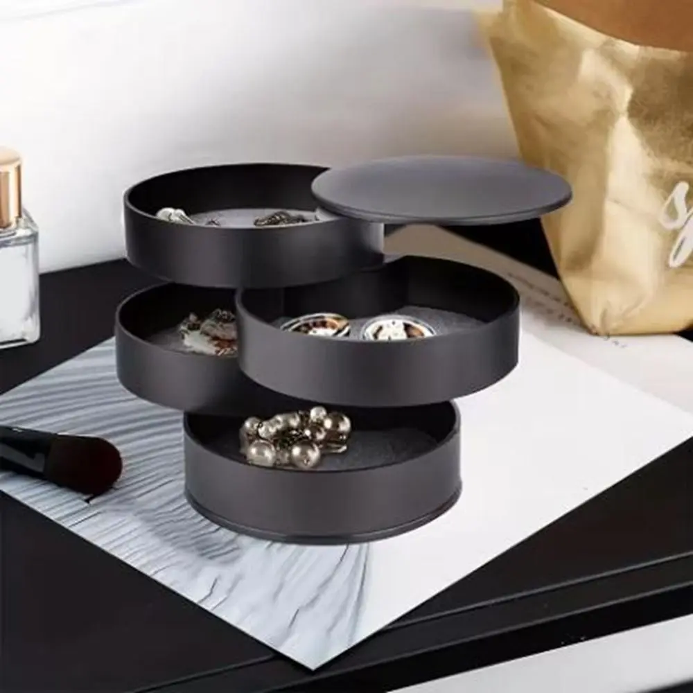 Multifunctional Plastic 4 Layers Jewelry Storage Box Velvet Lined with Lid Makeup Box Dustproof Necklace Case Women
Multifunctional Plastic 4 Layers Jewelry Storage Box Velvet Lined with Lid Makeup Box Dustproof Necklace Case Women