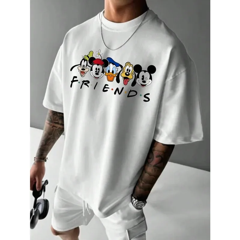 Disney Mickey Mouse Summer Men's Casual Cartoon Printed Short Sleeved T-shirt White T-shirt Suitable for Couples
Disney Mickey Mouse Summer Men's Casual Cartoon Printed Short Sleeved T-shirt White T-shirt Suitable for Couples