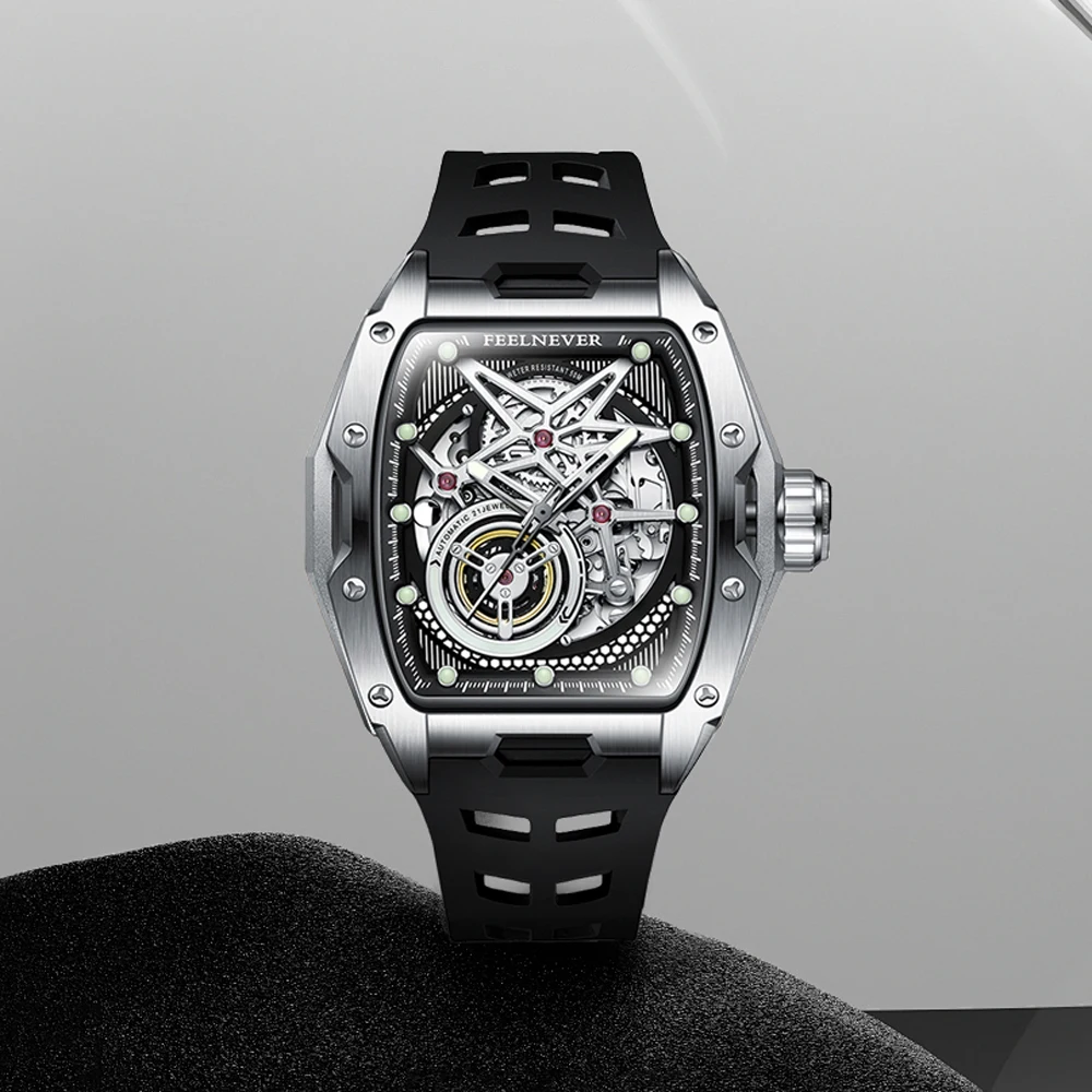 2026 New FeelNever Men's Hollow Watches Luxury Automatic Watch Men Mechanical Man Tourbillon Waterproof Sapphire Mirror Silicone
2026 New FeelNever Men's Hollow Watches Luxury Automatic Watch Men Mechanical Man Tourbillon Waterproof Sapphire Mirror Silicone