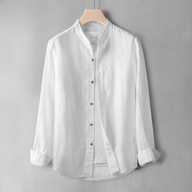 Men's Cotton Linen Shirt Long Sleeve Short Sleeve Stand Collar Summer Autumn Pure Color Citywalk Style Inner Wear Casual Top
Men's Cotton Linen Shirt Long Sleeve Short Sleeve Stand Collar Summer Autumn Pure Color Citywalk Style Inner Wear Casual Top