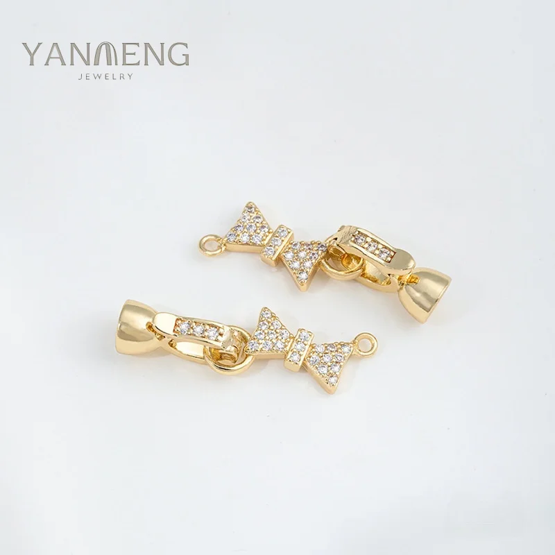 14kGold-Plated Color-Retaining Zircon-Inlaid Bowknot Pearl Clasp,Necklace Bracelet Connector,diy Handmade Jewelry Accessories
14kGold-Plated Color-Retaining Zircon-Inlaid Bowknot Pearl Clasp,Necklace Bracelet Connector,diy Handmade Jewelry Accessories