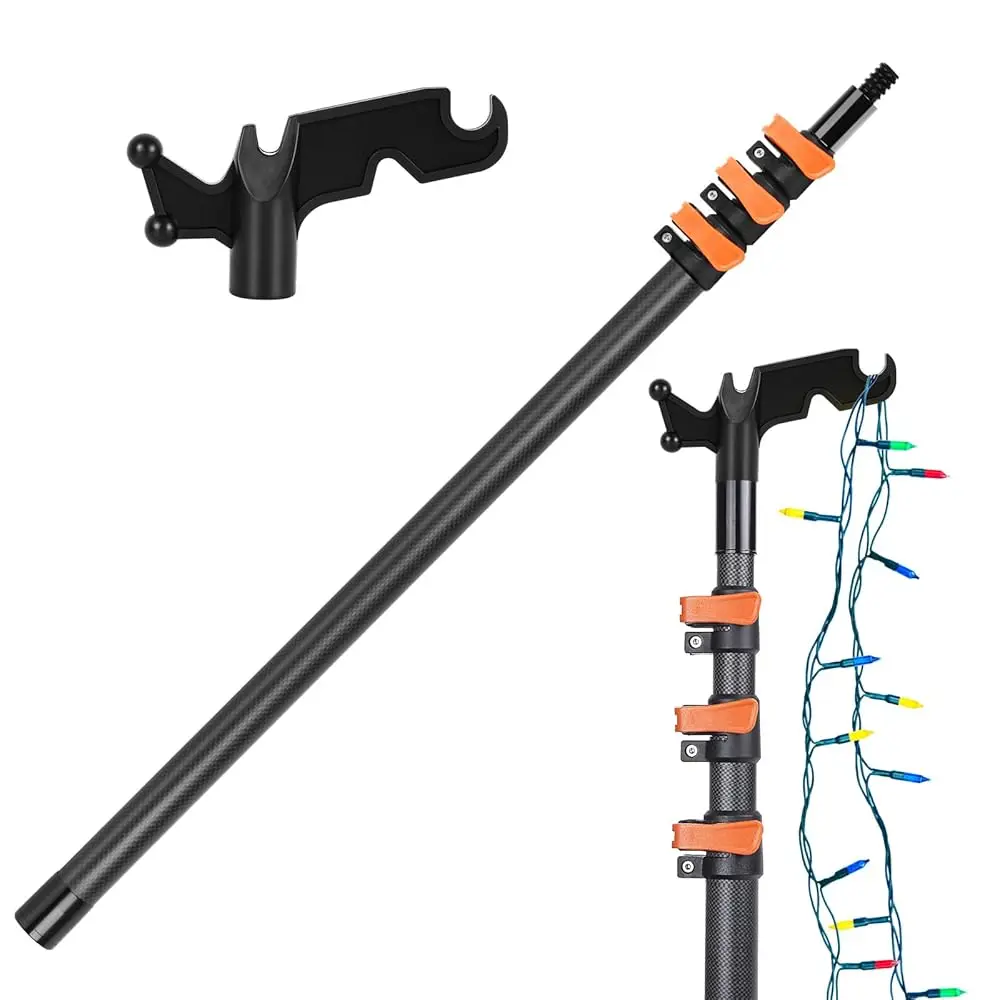 Carbon Fiber Extension Pole with Utility Hook, 3.5-12FT Multi-Purpose Telescoping Paint Pole, Heavy Duty Extendable Pole for
Carbon Fiber Extension Pole with Utility Hook, 3.5-12FT Multi-Purpose Telescoping Paint Pole, Heavy Duty Extendable Pole for