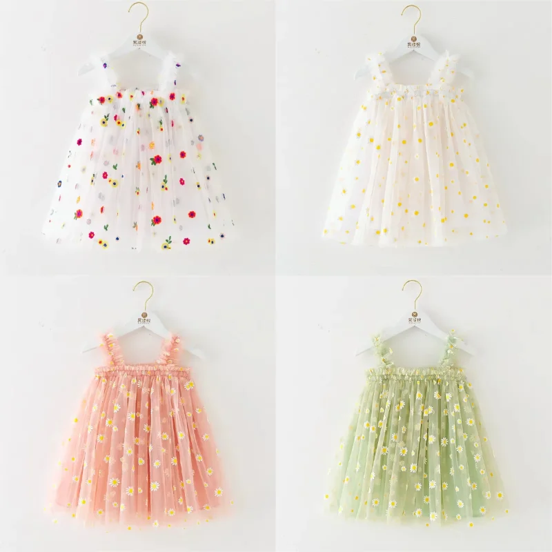 Summer New Flower Embroidered Casual Dress Baby Sweet Daisy Mesh Puffy Slip Dress Toddler Kid Fashion Princess Dress 12M-8T
Summer New Flower Embroidered Casual Dress Baby Sweet Daisy Mesh Puffy Slip Dress Toddler Kid Fashion Princess Dress 12M-8T