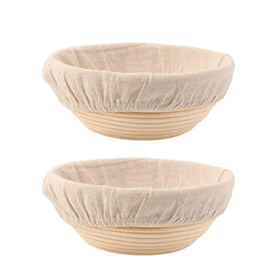Bread Proofing Baskets Set of 2 8.5 inch Round Dough Proofing Bowls w/Liners Perfect for Home Sourdough Bakers Baking
Bread Proofing Baskets Set of 2 8.5 inch Round Dough Proofing Bowls w/Liners Perfect for Home Sourdough Bakers Baking