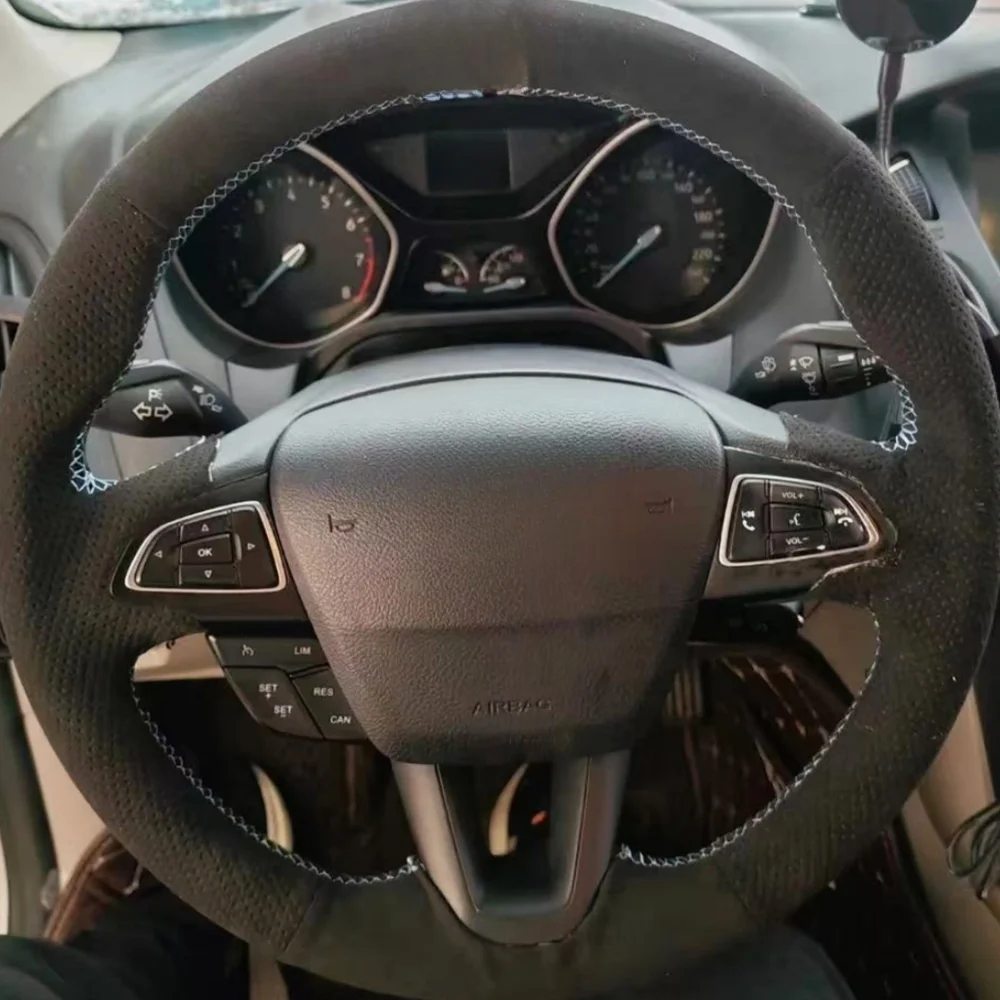 Custom Car Steering Wheel Braid Cover Soft 100% Fit For Ford Focus 3 Kuga Escape C-MAX Ecosport Car Products Steering Wrap
Custom Car Steering Wheel Braid Cover Soft 100% Fit For Ford Focus 3 Kuga Escape C-MAX Ecosport Car Products Steering Wrap