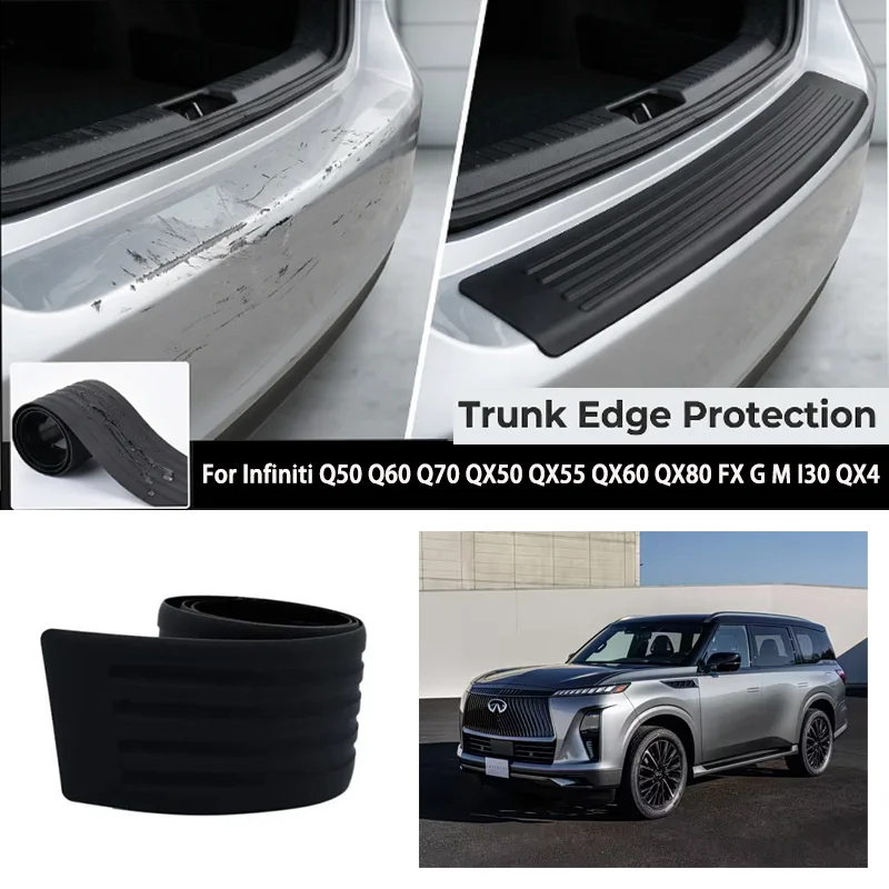 Защитная накладка на бампер для Infiniti Q50 Q60 Q70 QX50 QX55 QX60 QX80 FX G M I30 QX4, предотвращающая столкновения и царапины.
Защитная накладка на бампер для Infiniti Q50 Q60 Q70 QX50 QX55 QX60 QX80 FX G M I30 QX4, предотвращающая столкновения и царапины.