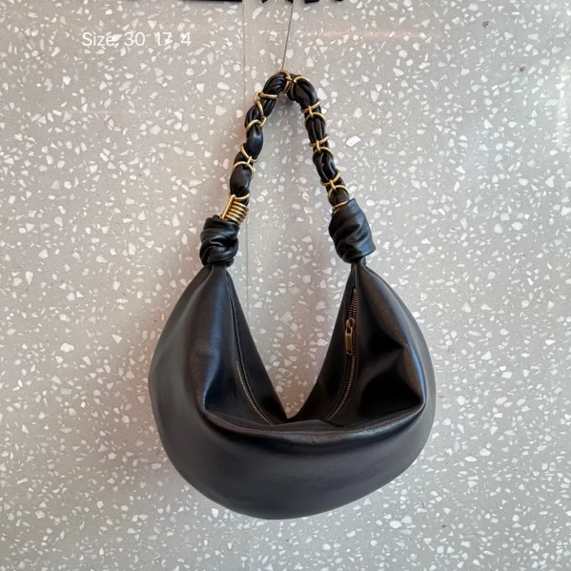 Genuine Leather Croissant Bag for Women, 2026 New Niche Design Crossbody Shoulder Bag with Metal Chain, Casual Commuter Purse
Genuine Leather Croissant Bag for Women, 2026 New Niche Design Crossbody Shoulder Bag with Metal Chain, Casual Commuter Purse