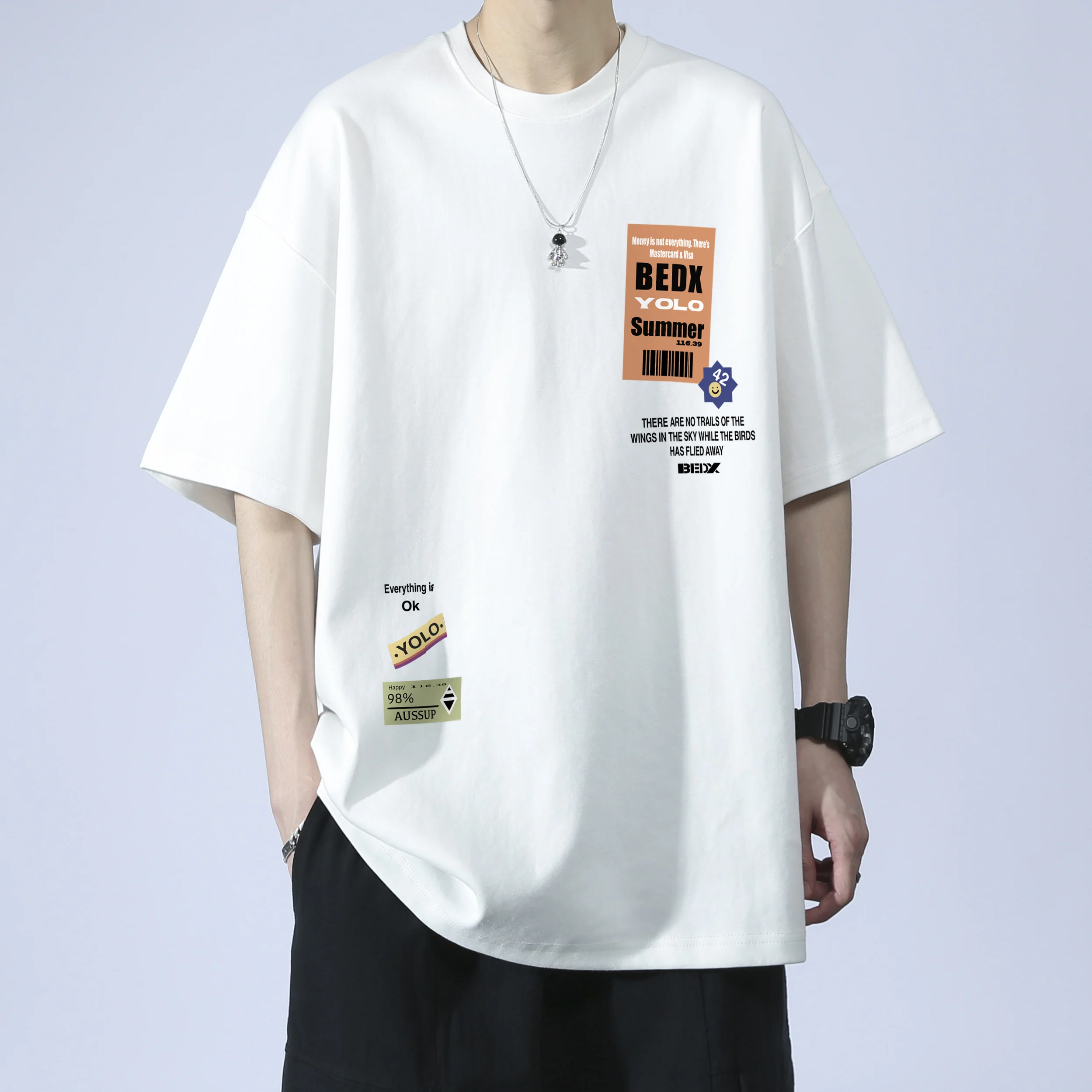 100% pure cotton short-sleeved T-shirts for men in summer 2025 are breathable and versatile. Men's top and streetwear
100% pure cotton short-sleeved T-shirts for men in summer 2025 are breathable and versatile. Men's top and streetwear