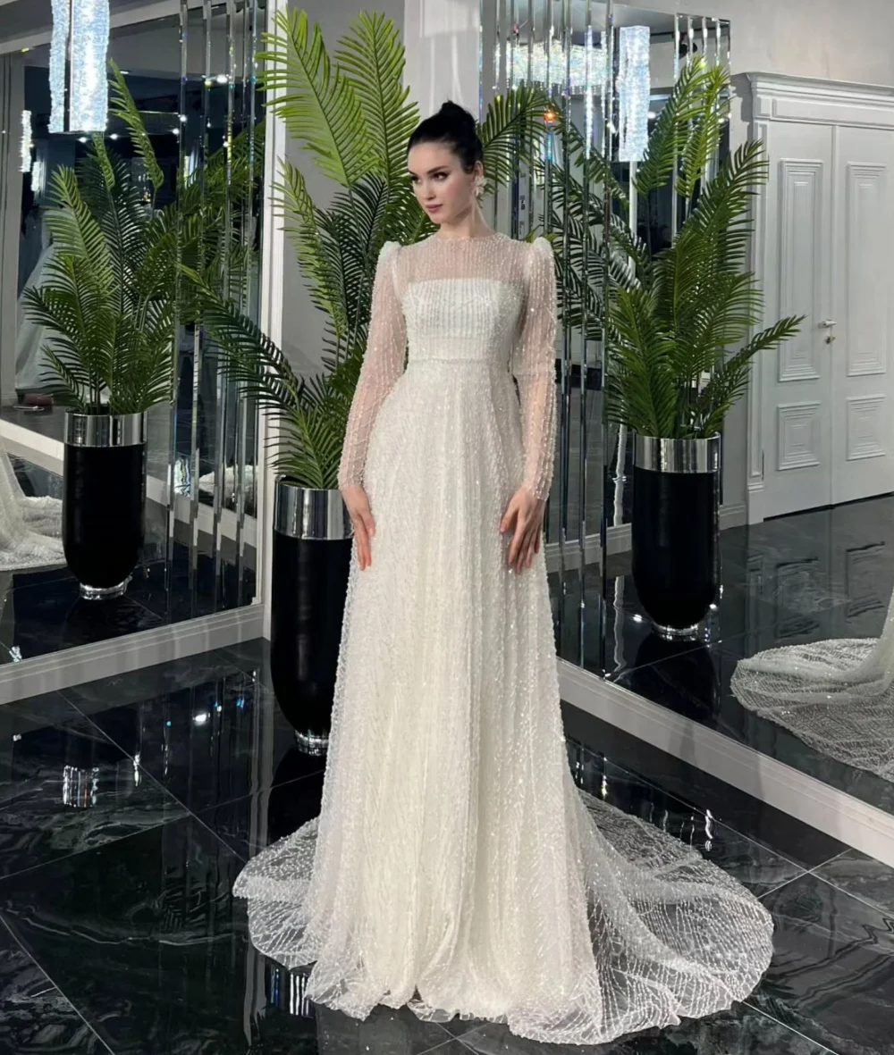 Customized Luxury Sequined GlitterO-Neck A-line Long Dresses Bespoke Occasion Formal Evening Gown Exquisite High Quality
Customized Luxury Sequined GlitterO-Neck A-line Long Dresses Bespoke Occasion Formal Evening Gown Exquisite High Quality