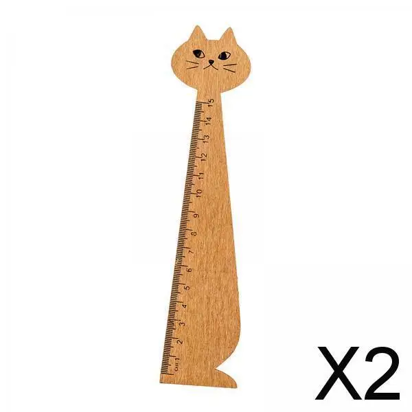 2xWooden Straight Ruler Korean Style Cartoon Cat Ruler for Girls Boys Children
2xWooden Straight Ruler Korean Style Cartoon Cat Ruler for Girls Boys Children