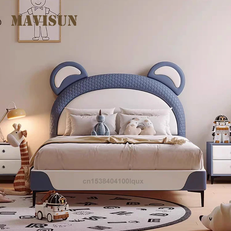 Minimalist Style Cute Bear Ear Shaped Kids Bed With Eco-Friendly Material Upholstered Solid Wood Frame Leather Children’ s Bed
Minimalist Style Cute Bear Ear Shaped Kids Bed With Eco-Friendly Material Upholstered Solid Wood Frame Leather Children’ s Bed