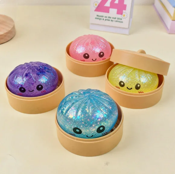 Steamed Bun Squeeze Toy Simulation Bao Stress Relief Fidget Toy with Beads Sparkles Soft Squishy Sensory Decompression Accessory
Steamed Bun Squeeze Toy Simulation Bao Stress Relief Fidget Toy with Beads Sparkles Soft Squishy Sensory Decompression Accessory