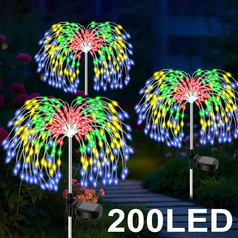 200LED Solar Flower Lights Outdoor Waterproof Garden Firework Fairy Pathway Lights for Patio Lawn Balcony Yard
200LED Solar Flower Lights Outdoor Waterproof Garden Firework Fairy Pathway Lights for Patio Lawn Balcony Yard