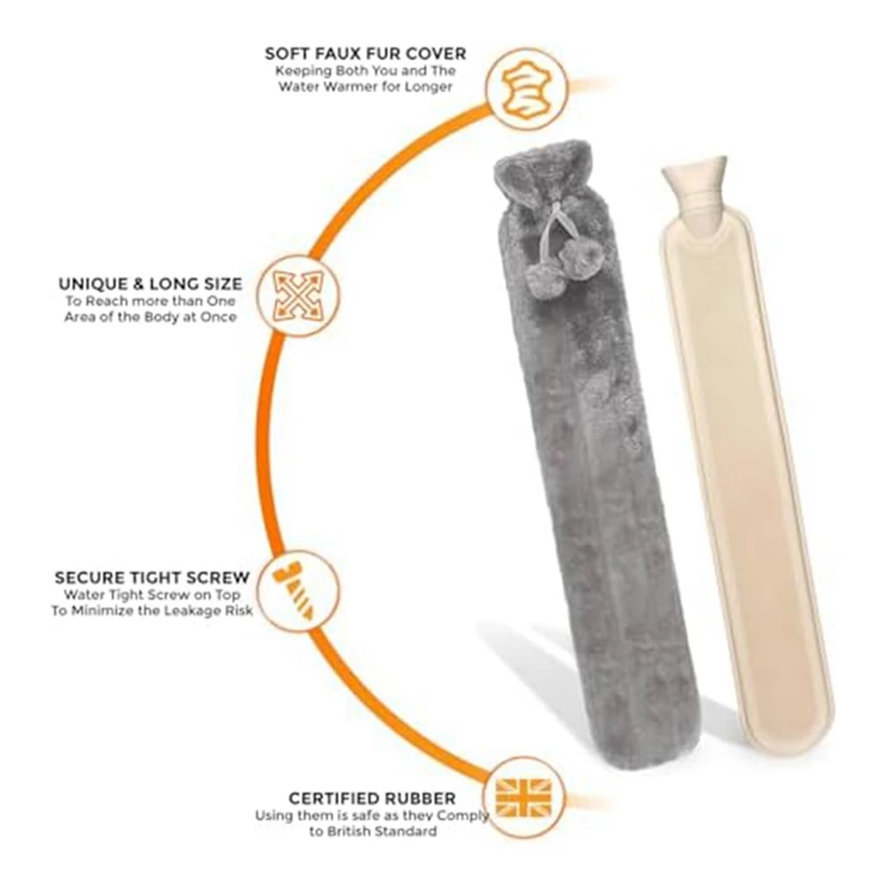 TKOH-Длинная бутылка для горячей воды всего тела с крышкой, сумка для горячей воды для облегчения боли, бутылка для теплой воды из искусственного меха, черная прочная
TKOH-Длинная бутылка для горячей воды всего тела с крышкой, сумка для горячей воды для облегчения боли, бутылка для теплой воды из искусственного меха, черная прочная