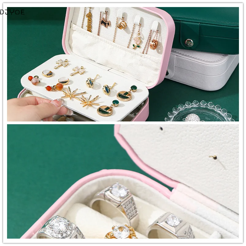 【DJyoe】Travel Jewelry Box, PU Leather Small Jewelry Organizer For Women Girls, Portable Mini Travel Case Display Holder Boxes
【DJyoe】Travel Jewelry Box, PU Leather Small Jewelry Organizer For Women Girls, Portable Mini Travel Case Display Holder Boxes