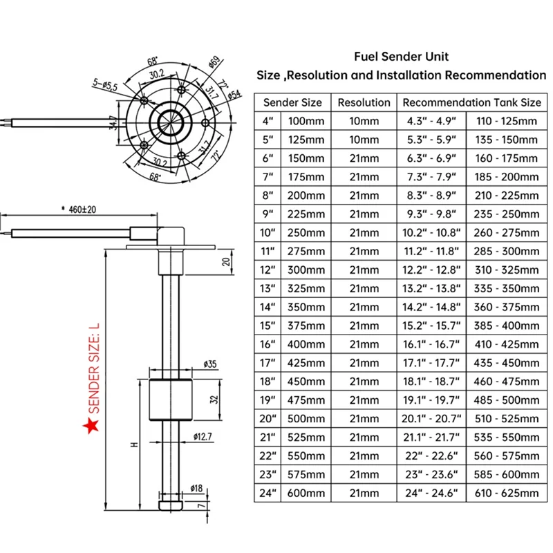 Water Level Fuel Level Gauge Sensor 0-190 Ohm Marine Yacht Car Oil Tank Fuel Sender Unit Sensor
Water Level Fuel Level Gauge Sensor 0-190 Ohm Marine Yacht Car Oil Tank Fuel Sender Unit Sensor