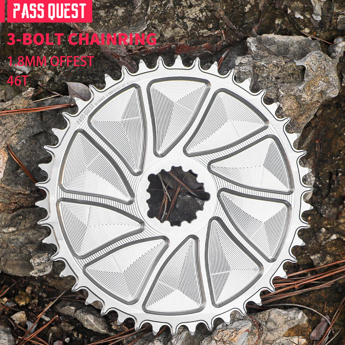 PASS QUEST for SRAM 3-bolt 1.8mm offset GRAVEL/ROAD narrow chainrings 42-48T
PASS QUEST for SRAM 3-bolt 1.8mm offset GRAVEL/ROAD narrow chainrings 42-48T