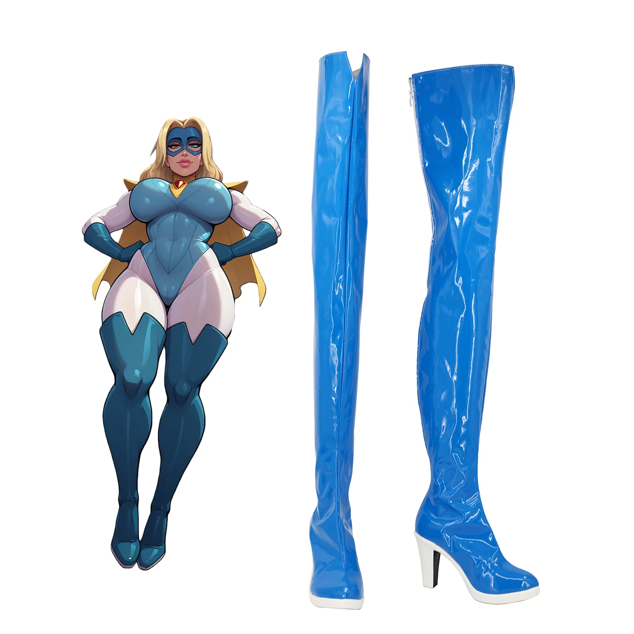 Dispatch Blonde Blazer Cosplay Boots Over Knee Blue Shoes Custom Made Any Size
Dispatch Blonde Blazer Cosplay Boots Over Knee Blue Shoes Custom Made Any Size