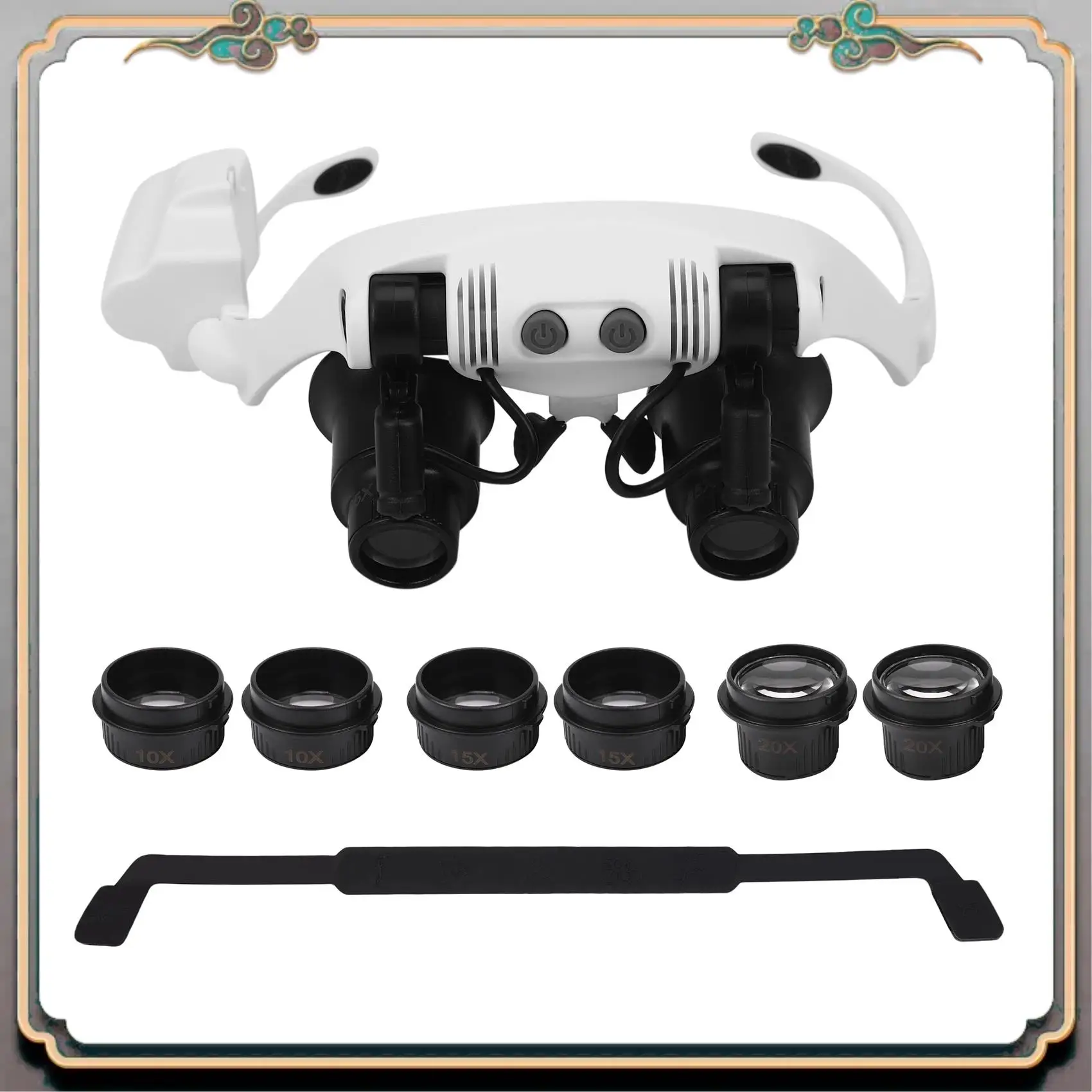 Durable 10X 15X 20X 25X Sunglasses Of Increase With 2 Lights LED Magnifying Glass Watchmaker Jeweler Magnifying Glass Of Repair
Durable 10X 15X 20X 25X Sunglasses Of Increase With 2 Lights LED Magnifying Glass Watchmaker Jeweler Magnifying Glass Of Repair